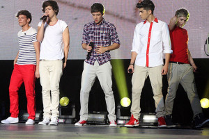 One Direction performing in Sydney during their Up All Night Tour ...