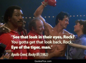 Tú has perdido esa pelea por algo elemental Rocky, la falta ...