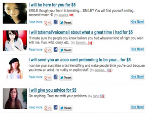 Some of the $5 digital dating services offered (Image: GirlfriendHire ...