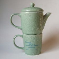 Maya Angelou Life Mosaic Hallmark 2003 Sage Green Serving Platter FREE ...