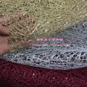 embroidery three dimensional silver embroidered fabric china mainland