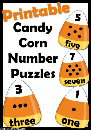 print and cut into 3 pieces! These printable candy corn number puzzles ...