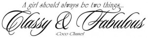 Coco Chanel quote vinyl lettering wall decal sticker french bedroom ...