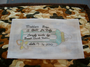 An Iron-On Quilt Label