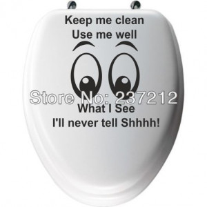 sticker funny bathroom wall art decal quote vinyl novelty humorous ...