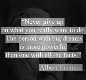 ... person with big dreams is more powerful than one with all the facts