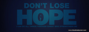 Don't Lose Hope Quotes Facebook Timeline Cover