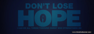 Don't Lose Hope Quotes Facebook Timeline Cover