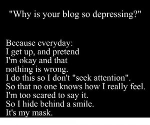DEPRESSION...a fancy word to say that your dying inside