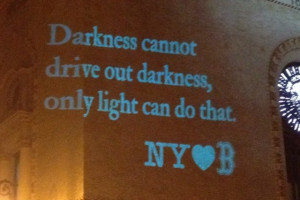 In Brooklyn, a group of visual artists projected a message of ...