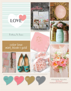 Mint Blush and Gold Wedding Color Ideas