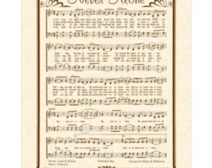 8x10 Antique Hymn Vinta ge Verses Sheet Music Natural Parchment Sepia ...