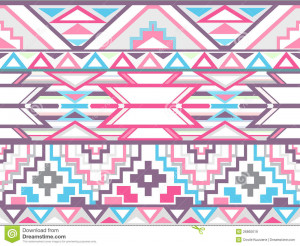 Abstract geometric seamless aztec pattern. Colorful ikat style pattern ...