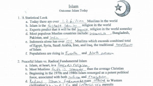 ... Concerned About High School’s Teaching Methods Of Muslim Faith
