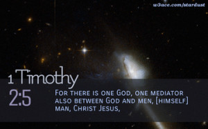 Bible Quote 1 Timothy 2 5 Inspirational Hubble Space Telescope Image