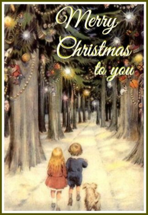 Vintage Merry Christmas quote!