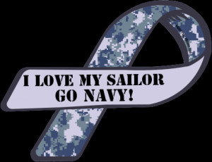 Custom Ribbon: I Love My Sailor / GO NAVY!