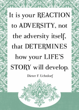 It Is Your Reaction To Adversity