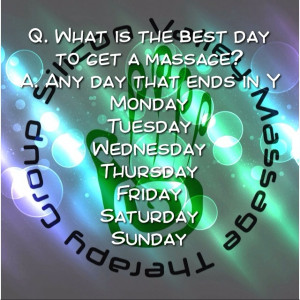 What is the best day to get a massage?