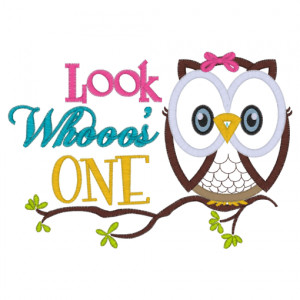 sayings 2738 look whoos one owl applique 5x7 5x7 £ 1 90p