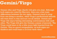Gemini/Virgo Matt and I rarely find one as positive as this one! We ...
