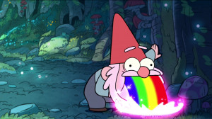 Image - S1e1 gnome throwing up.png - Gravity Falls Wiki