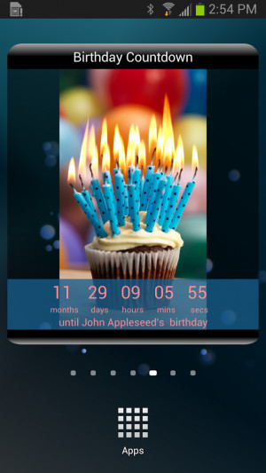 Birthday Countdown Widget 3.0.8095 screenshot 0
