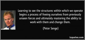 Learning to see the structures within which we operate begins a ...