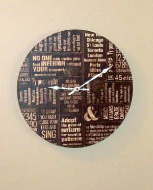 ... Wall Clock, Quotes Wall Clock, Unique Wall Clock, Large Wall Clock