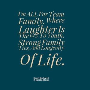 Quotes Picture: family make eachother stronger by laughing together ...