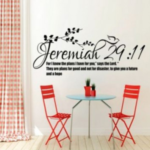 Jeremiah 29:11 bible quote - G Direct Wall Stickers