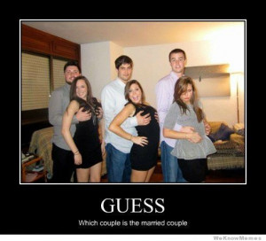 Guess which couple is the married couple – demotivational