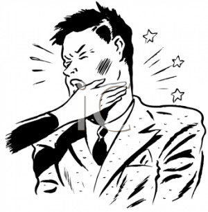 Retro Guy Being Slapped Across the Face - Royalty Free Clipart Image