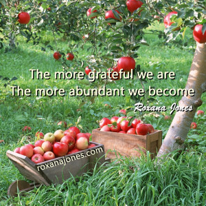 Gratitude Is Abundance by Roxana Jones #quote #inspirationalpicture