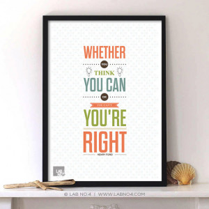 Henry Ford Quote with Inspirational Modern Typography by Lab No. 4