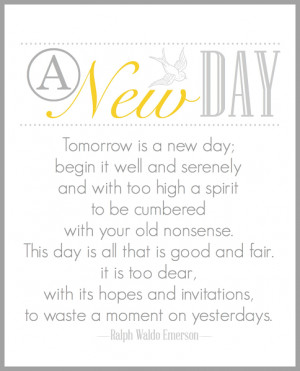 Tommorow Is A New Day | Free Printable with Brooke from Blissful Roots