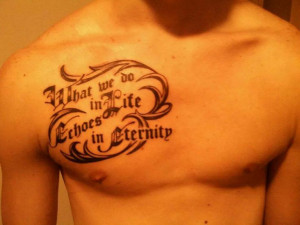 My first tattoo. Quote from Gladiator. Original design from Club ...