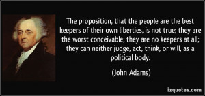 The proposition, that the people are the best keepers of their own ...
