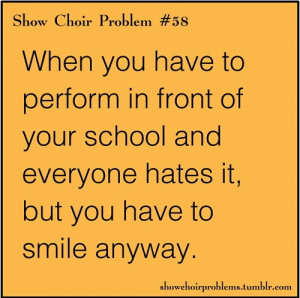 Show Choir Problem i seriously want to cry when this happens ...