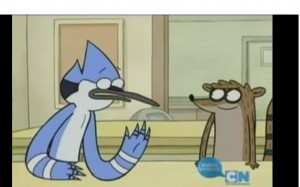 Mordecai And Rigby Slapping Each Other Regular Show Photo