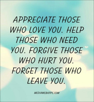Appreciate those who love you!