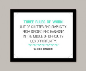The three rules of work by Albert Einstein #inspiration #motivation