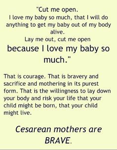 Cesarean mothers More