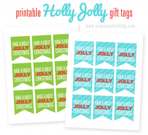 Old Fashioned Halloween Candy Bag Tags Holly Jolly Christmas Gift Tags ...