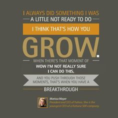 ... not really sure I can do this' and you push through those moment, that