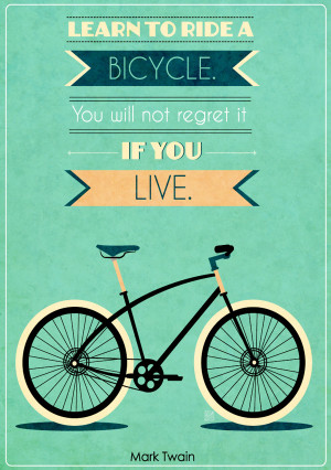 typography posters using famous quotes about bikes