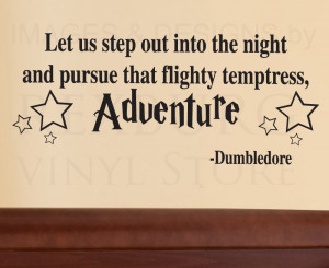 ... -Quote-Sticker-Vinyl-Lettering-Adventure-Dumbledore-Harry-Potter-J5