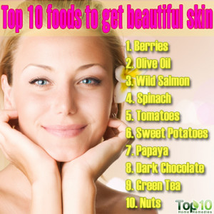 Here are the top 10 foods to get beautiful and flawless skin.