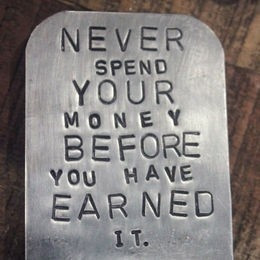 Amen, we are proud to be a cash only family, no credit, ever!