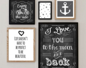 ... Illustration Posters Nature Winter Frames Love Chalkboard Quote Life